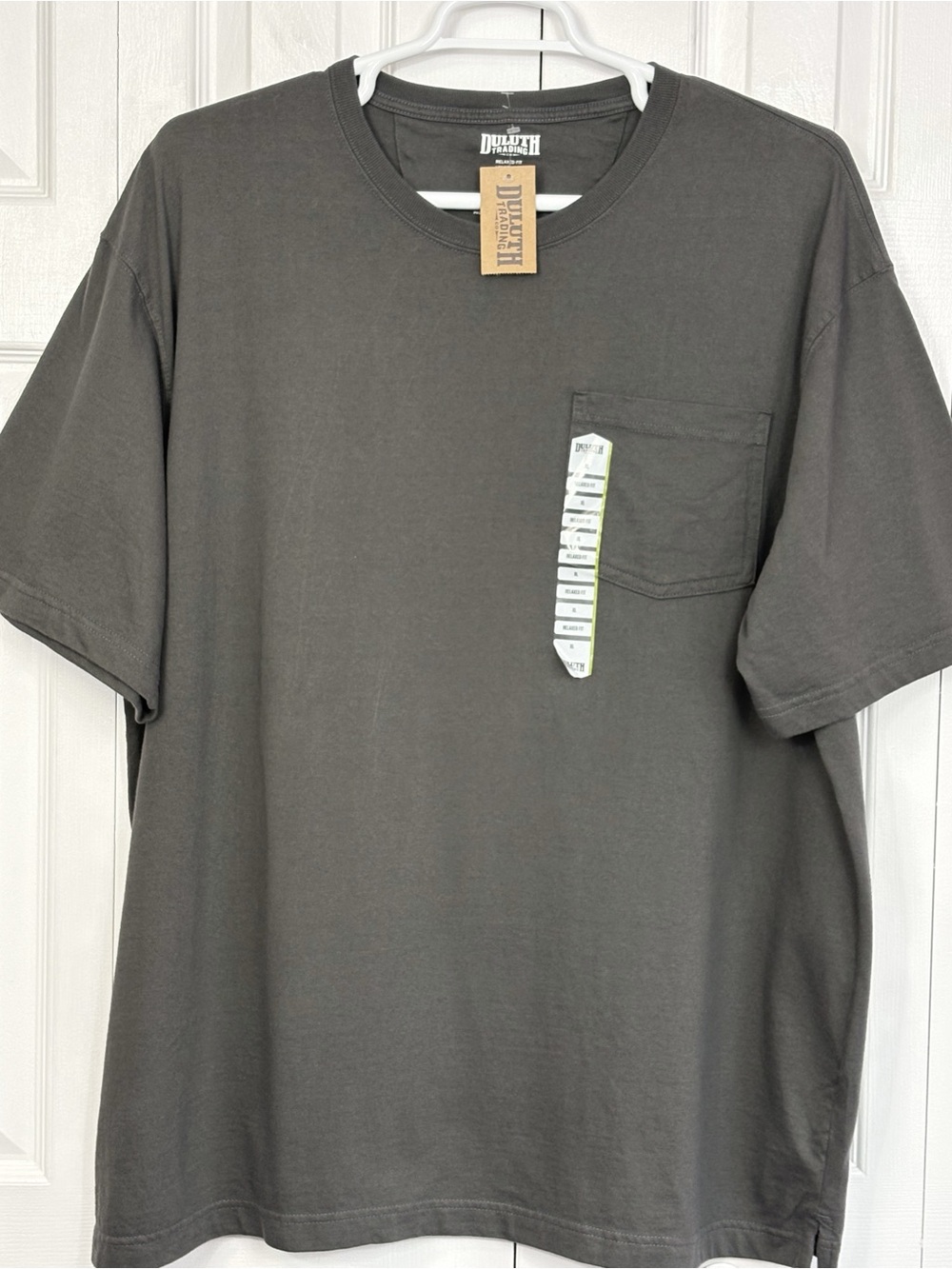 NWT Duluth Trading Co. Dark Gray Relaxed Fit Short Sleeve Longtail Tee XL